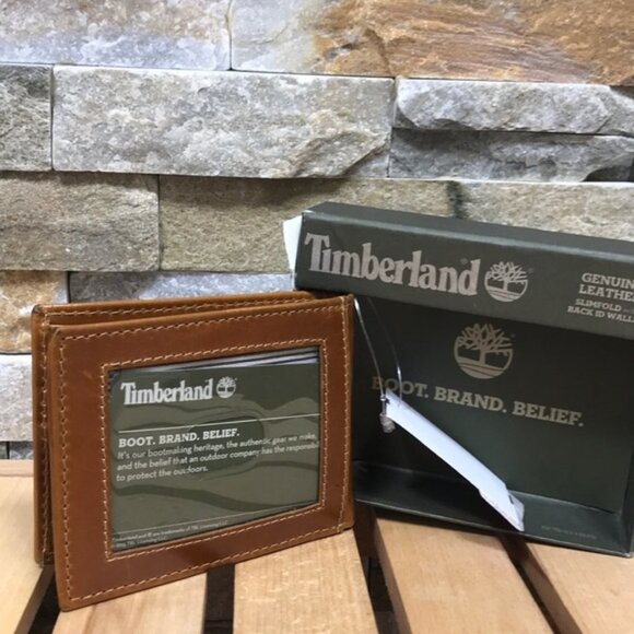 Timberland Crazy Horse Slimfold Leather ID Wallet - Picture 6 of 6